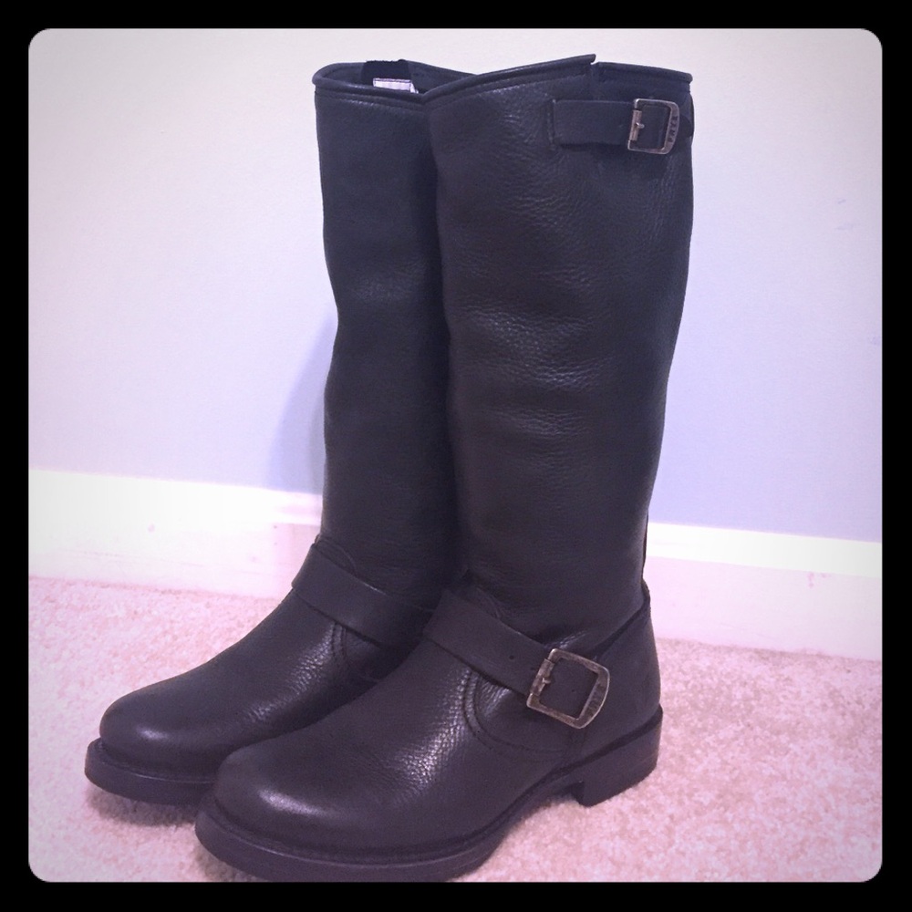 Frye Black Heeled Boots
